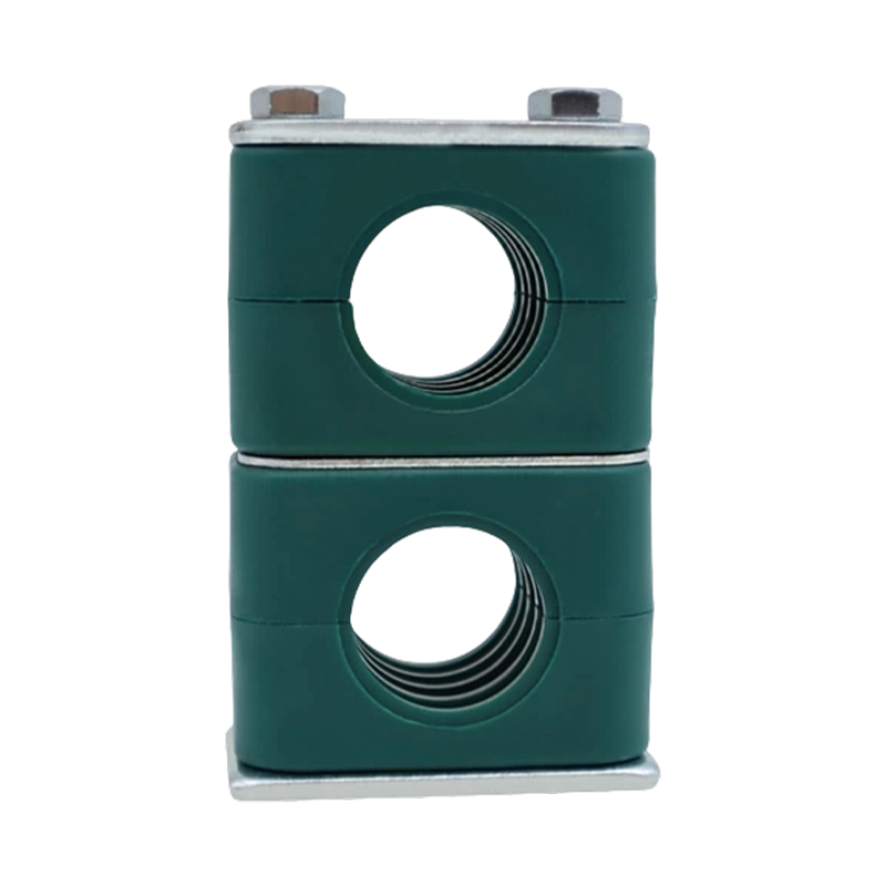 Abrazadera de tubería de plástico liviana, abrazadera de tubería de doble capa superior/inferior de un solo orificio, abrazadera de tubería serie TLPG3+TLPG18