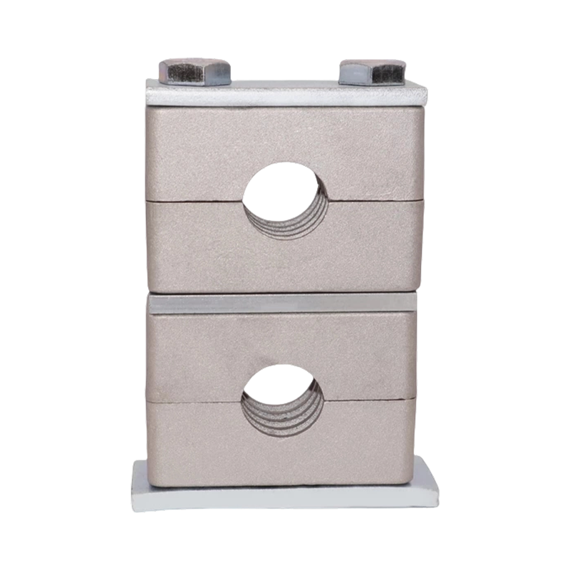 Abrazadera de tubería de aleación de aluminio de alta resistencia, fijación de tubería de doble capa superior/inferior, abrazadera de tubería serie THAG1
